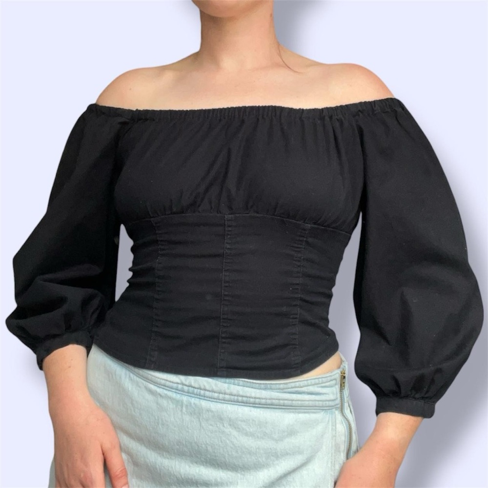 Reformation “Truffle” Top in black